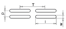 Перфорации щелевидная с прямыми рядами отверстий